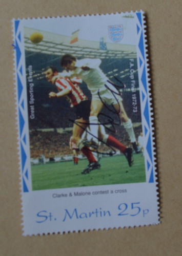 Allan clarke signed unused - clarke,