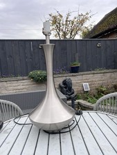 Lovely Brushed Stainless Steel Lamp Silver Colour Base Stylish Lighting