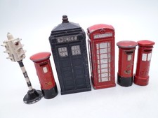 VINTAGE DINKY TOYS 750 751 760 POLICE, TELEPHONE & POST BOX LOT 1950s TARDIS