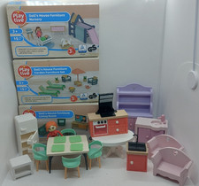 PLAYTIVE & ELC Big Bundle Lot of Wooden Dolls House Furniture (Some NEW)