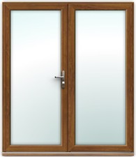 Golden Oak uPVC French Doors