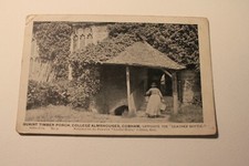Vintage Postcard Quaint Timber Porch College Almshouses Cobham  circa 1910