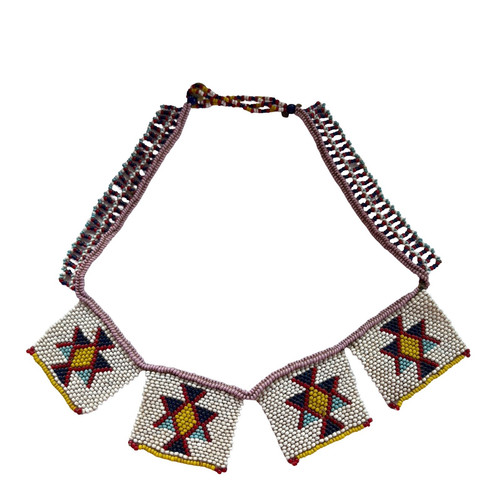 Vintage zulu beaded pendant - vintage,