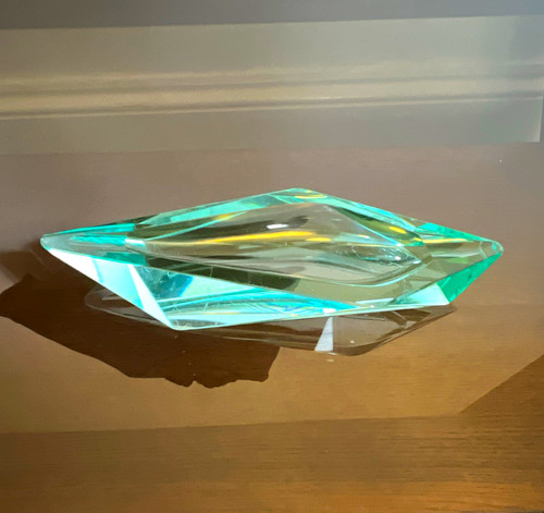 Clear blue cut - glass, diamond
