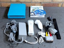 Nintendo Wii Blue Console With Remote & Mario Kart