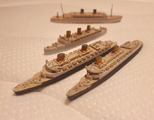 4 Model Ocean Liners  BREMEN EMPRESS of BRITIAN LURLINE EUROPA