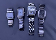 4 Men Watches Silver Tone
