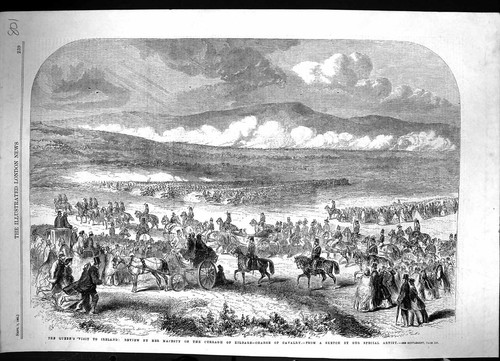 Old print 1861 queen ireland - old,