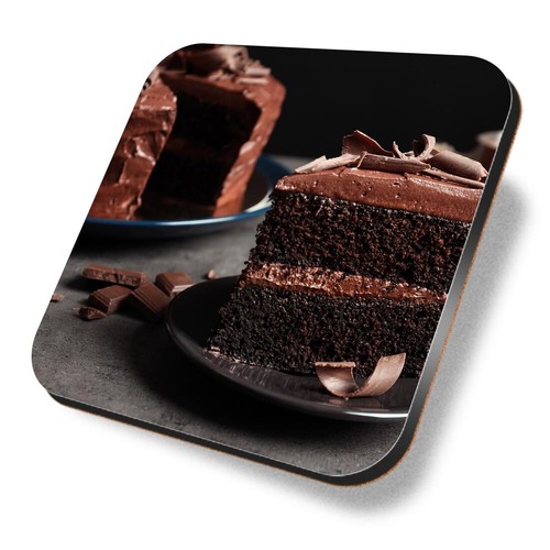 Square mdf coaster chocolate - square,