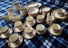 Churchill Sampsonite Super Vitrified Gold Gilt Crockery set, 53 pieces 