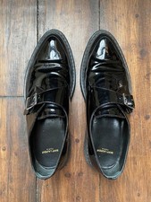 *RARE* FW14 SAINT LAURENT Creepers 42.5 Monk Straps Leather Black UK8.5