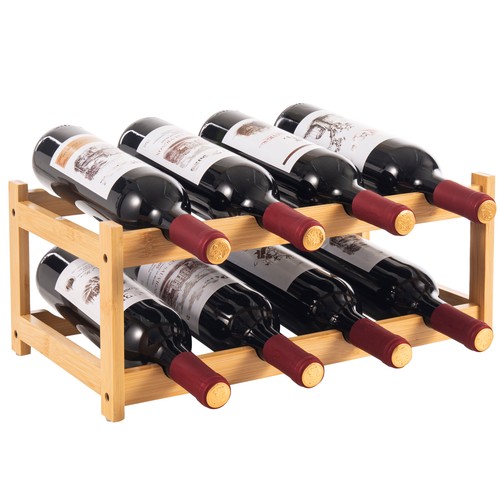 Bamboo stackable slimline wine - stackable,