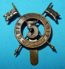 GENUINE WW1 5th ROYAL IRISH LANCERS BRITISH MILITARY CAP BADGE