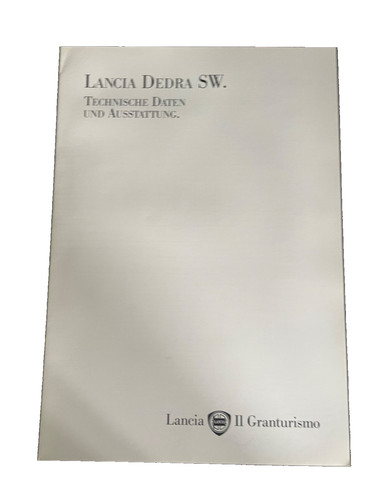 Brochure lancia dedra w - dedra, s.w