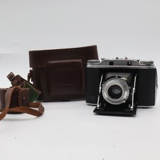 Agfa Isolette 120 Folding Camera w/ Prontor-SV Shutter Leather Case - Untested