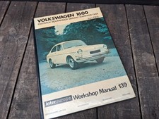 VW 1600 WORKSHOP MANUAL INTEREUROPE Fastback/Squareback/Variant/Karmann Ghia