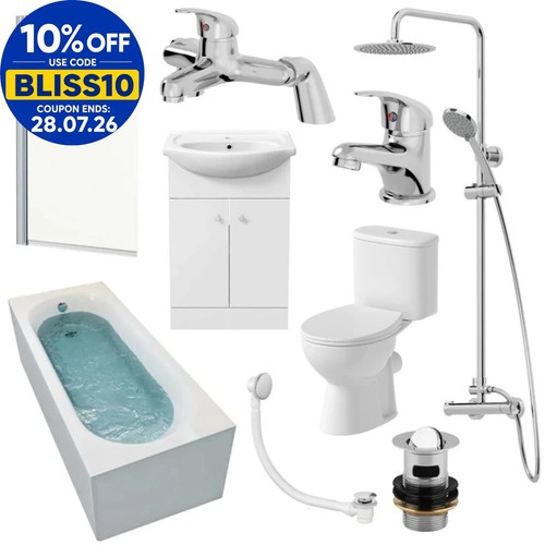 Bathroom suite 1700mm single - bathroom,