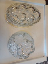 2 Vintage Heavy Glass Jelly