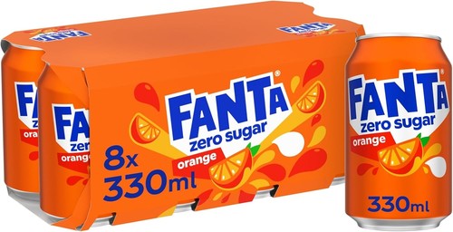 Fanta orange zero 330 ml - fanta, 8