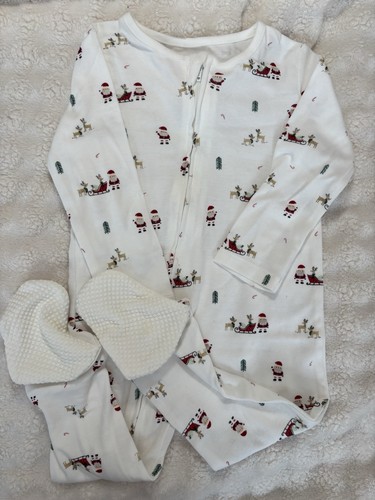 Cotton christmas baby grow - christmas,