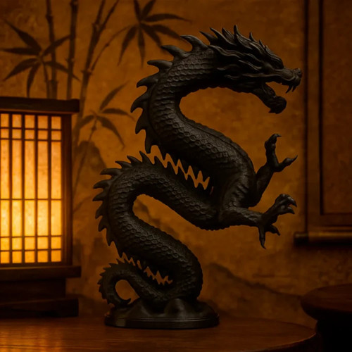 Shadowfire dragon sculpture - shadowfire,