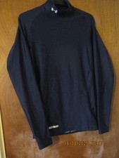 UNDER ARMOUR MEN'S NAVY BLUE LONG SLEEVED STRETCH SPORTS SWEATER SIZEM P2P34-38