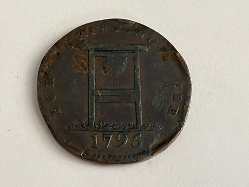 1795 london halfpenny token - 1795,