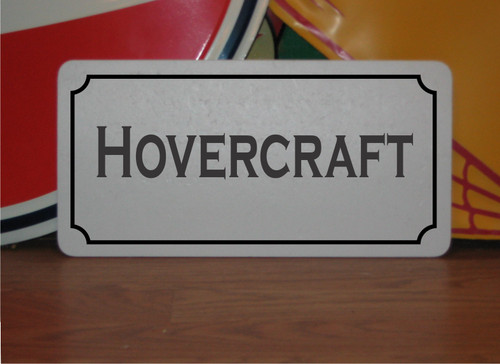 Hovercraft metal sign - hovercraft,