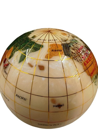 Gemstone tabletop globe - gemstone,