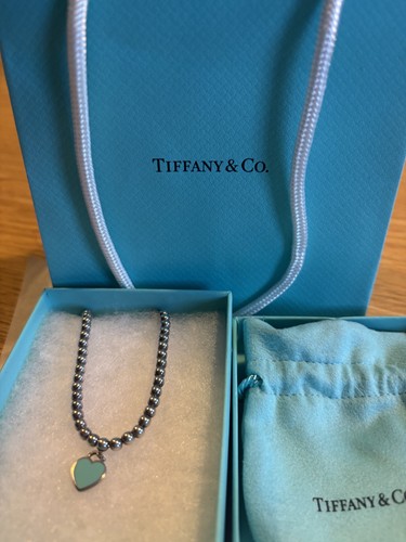 Tiffany silver heart tag - &,