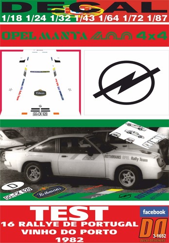 Decal opel manta 400 4x4 - 400,