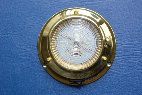 Led dome light - light, brass