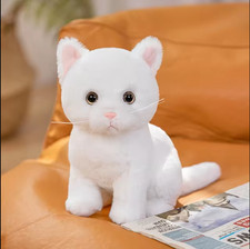 White cat soft toy plush