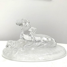 Vintage Lead Crystal D'Arques Labrador Dog Figurine, Glass Art Puppy Ornament