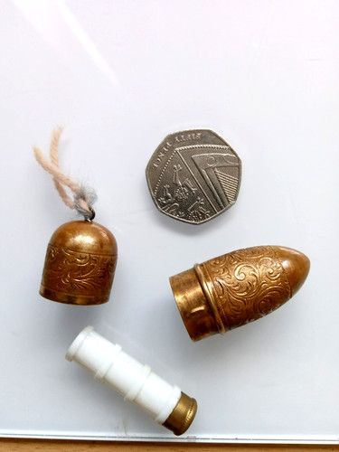 Brass etui bullet - style, sewing
