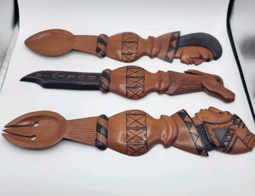 Set hand carved wooden - hand,