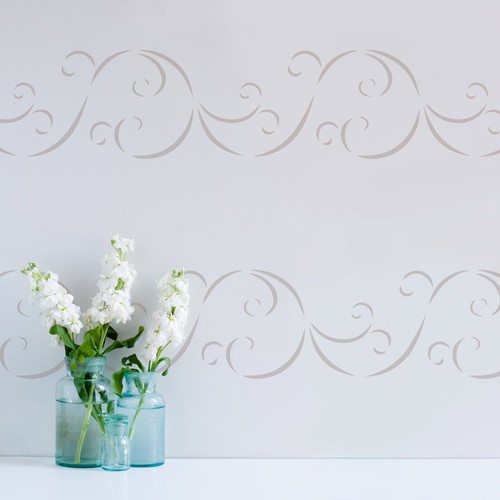 Swirl border reusable home - border,