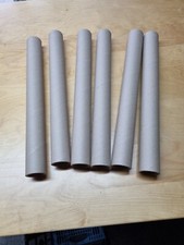 6 Heavy Duty Cardboard Tubes 5mm Thick arts And Crafts Projects 16" Length 40cm