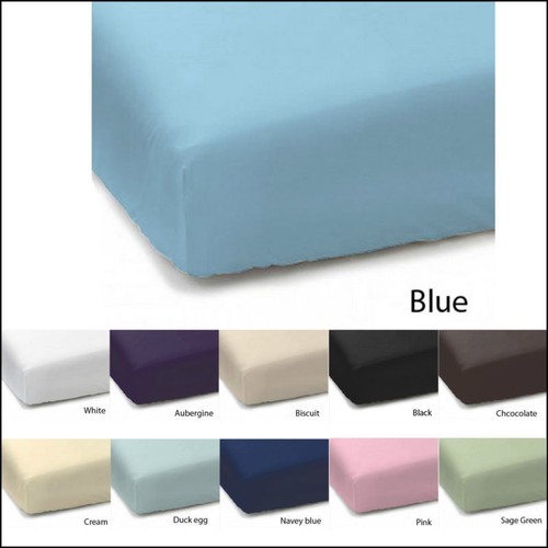 Plain dyed polycotton fitted - dyed,