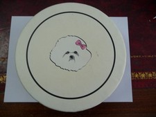 Set of 4 Bichon Frise Plates