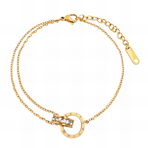 Gold plated dual charm - gold,