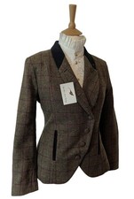 LADIES JACK MURPHY HARRIET GREEN & PINK TWEED JACKET SIZE 8