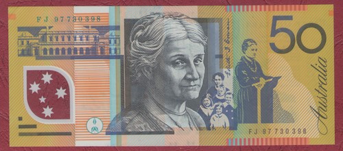 Australian banknote fifty - $50,