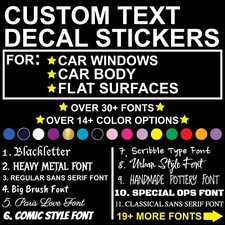 CUSTOM Text Sticker Vinyl