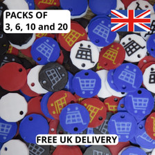 Shopping Trolley Cart Token £1 Reusable Trolley Coin Two colours - 3D printed