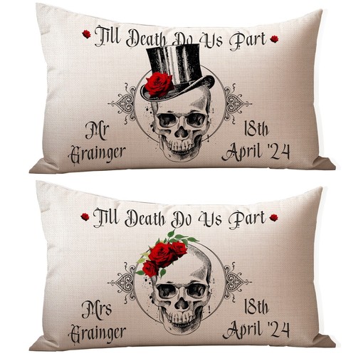 Personalised skull cushion - skull,