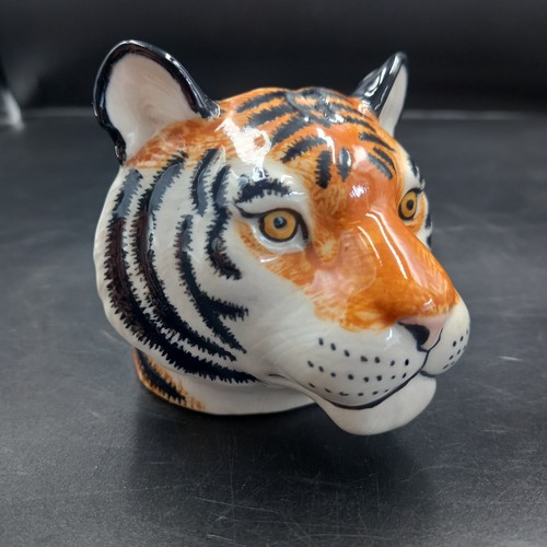 Quail ceramic tiger face egg - tiger,