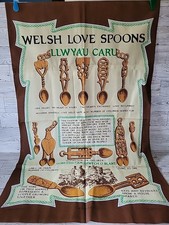 Welsh Love Spoons Cotton Towel