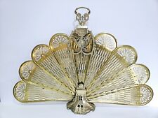 Vintage French Napoleonic style Brass Peacock Fan Fire Screen Guard