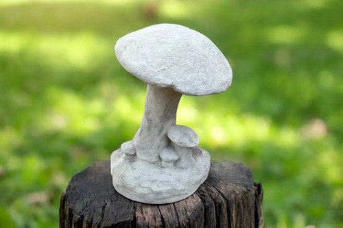 Stone mushroom sculpture - stone,
